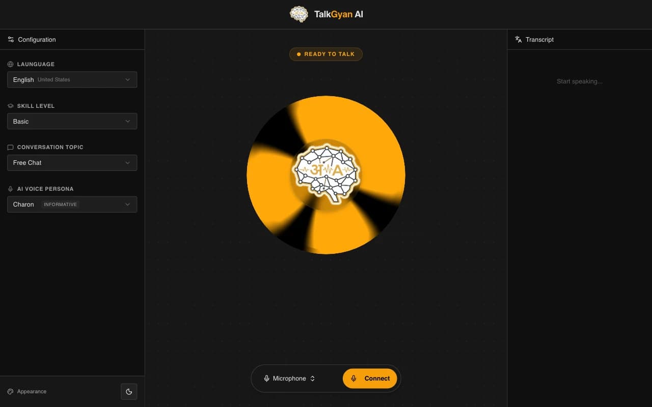 TalkAI — voice AI conversation app
